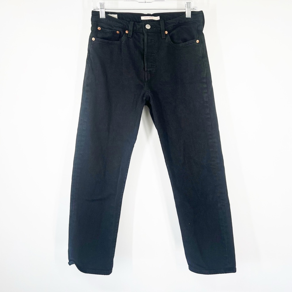 Levi’s Wedgie Straight Button Fly Jeans Black